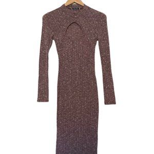 Lexi Drew Long Sleeve Ribbed Sweater Dress M